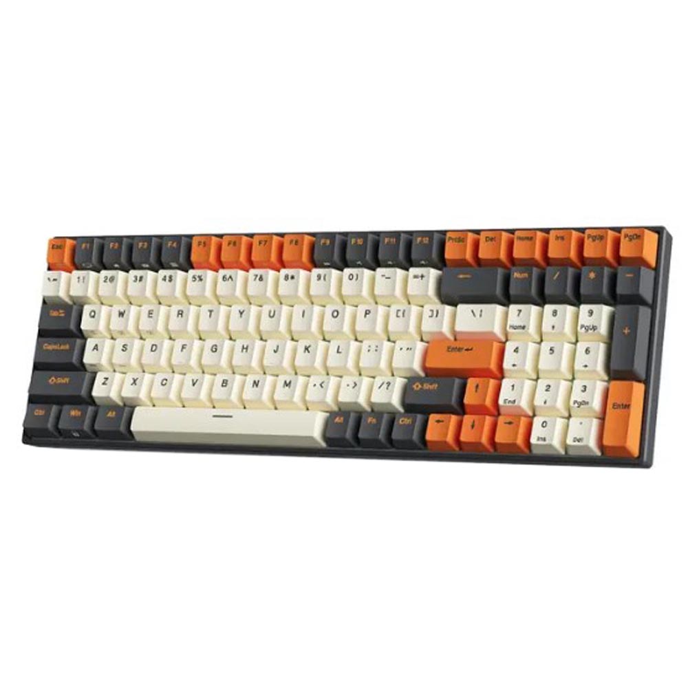 ROYAL KLUDGE RK100 Black-Orange, Red Switch, US
