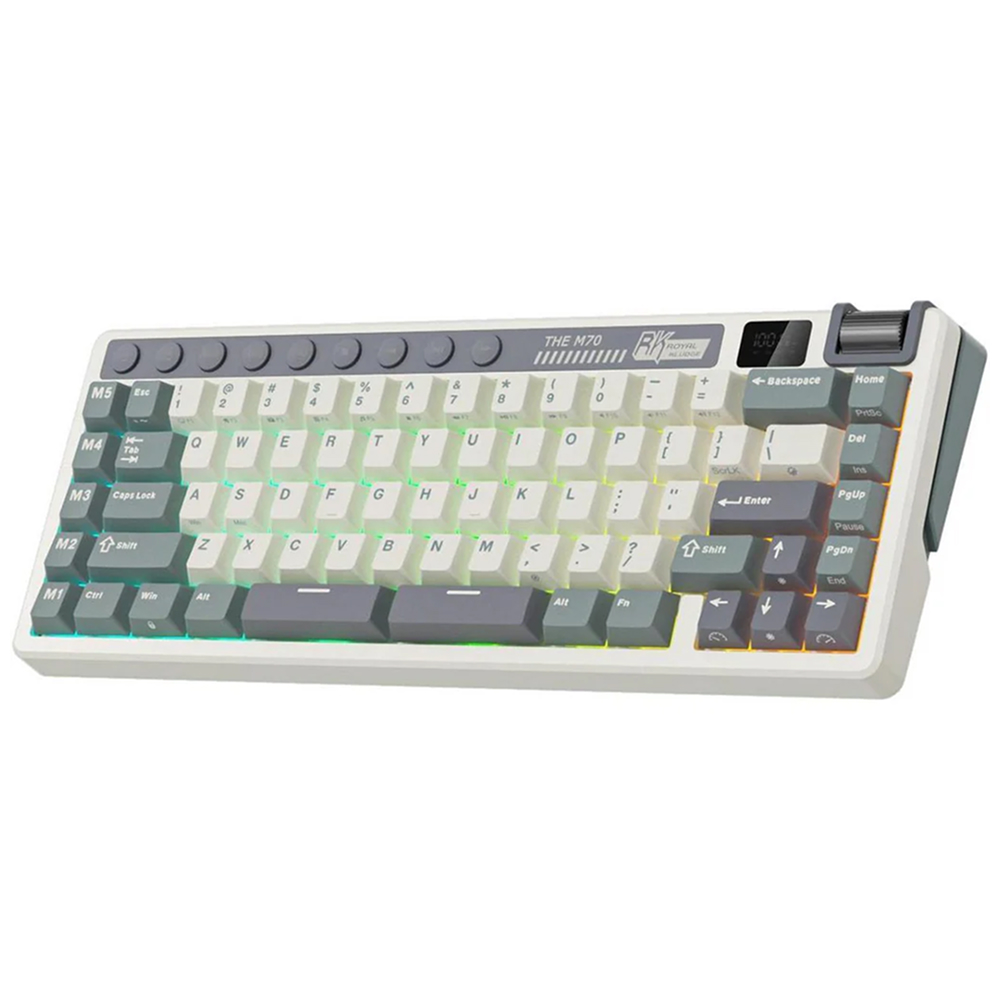 ROYAL KLUDGE M70 Cyan, Creamy Switch, US