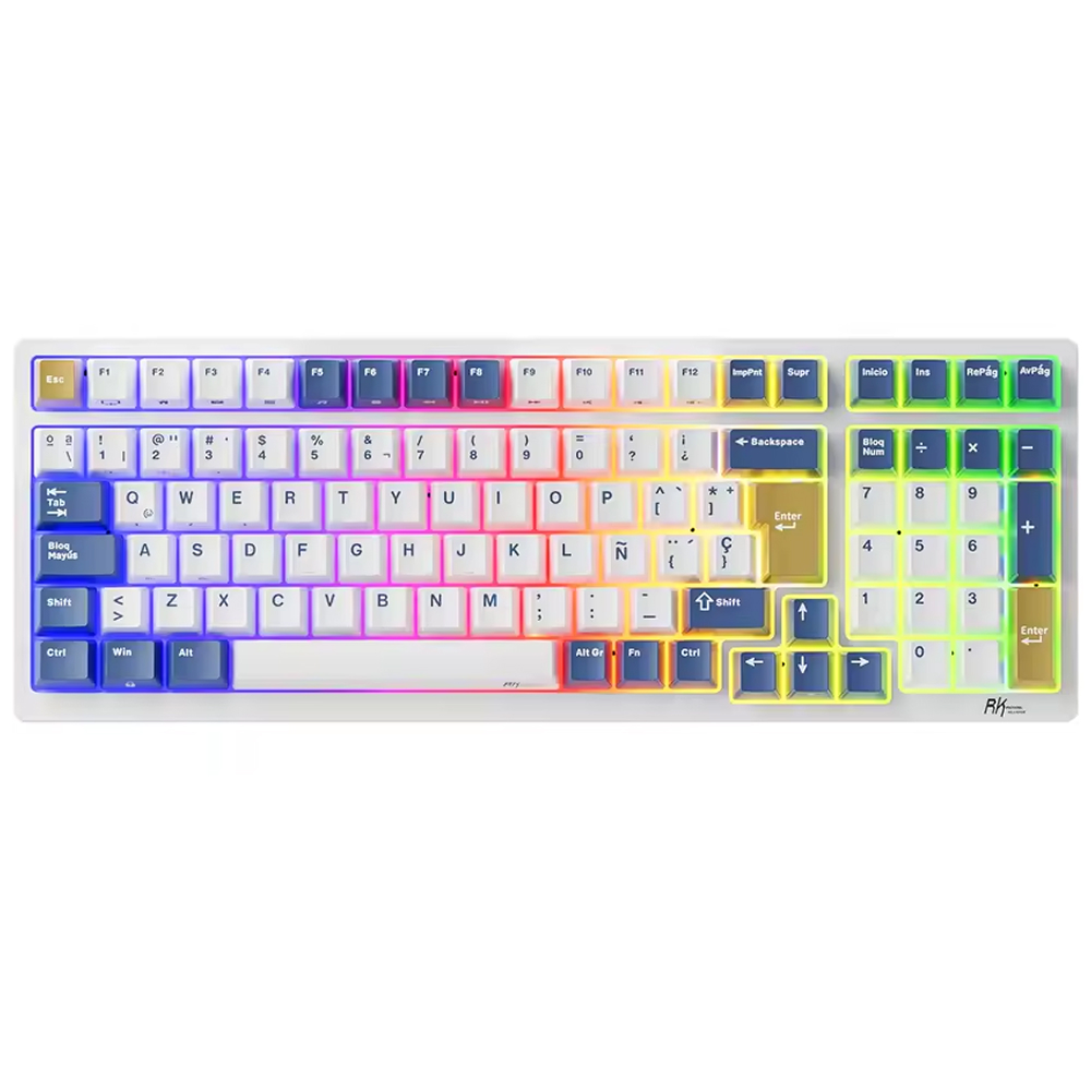 ROYAL KLUDGE RK98 Klein Blue, Blue Switch, US