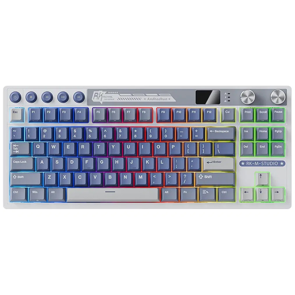 ROYAL KLUDGE M87 Ocean Blue, Creamy Switch, US