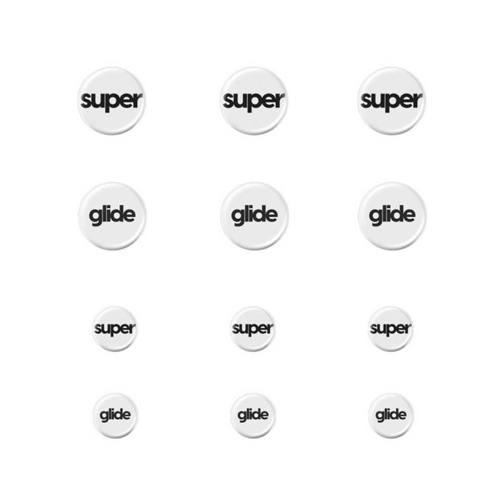 Superglide V2 Glass Skates Dots Universal (Type-C), 6mm + 9mm, 12 pcs