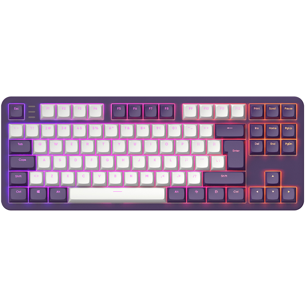 Dark Project ALU87A Violet-White, G3MS Sapphire Switch, UK/DE/AT/ES/IT/FI/NO/SE/DK