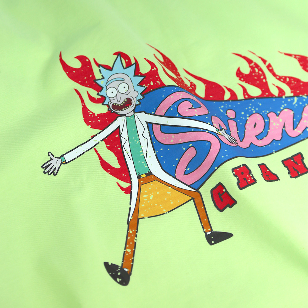 Rick and Morty T-Shirt, Science Grandpa, Light Green, L