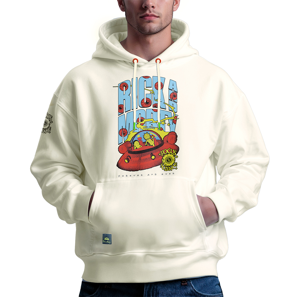 Rick and Morty Hoodie, Off-White, M