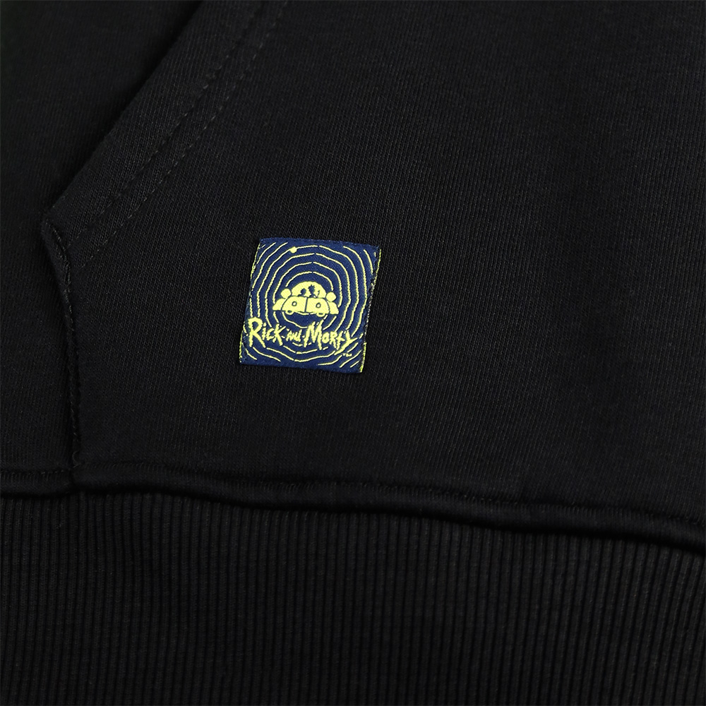Rick and Morty Hoodie With Logo, Black, M