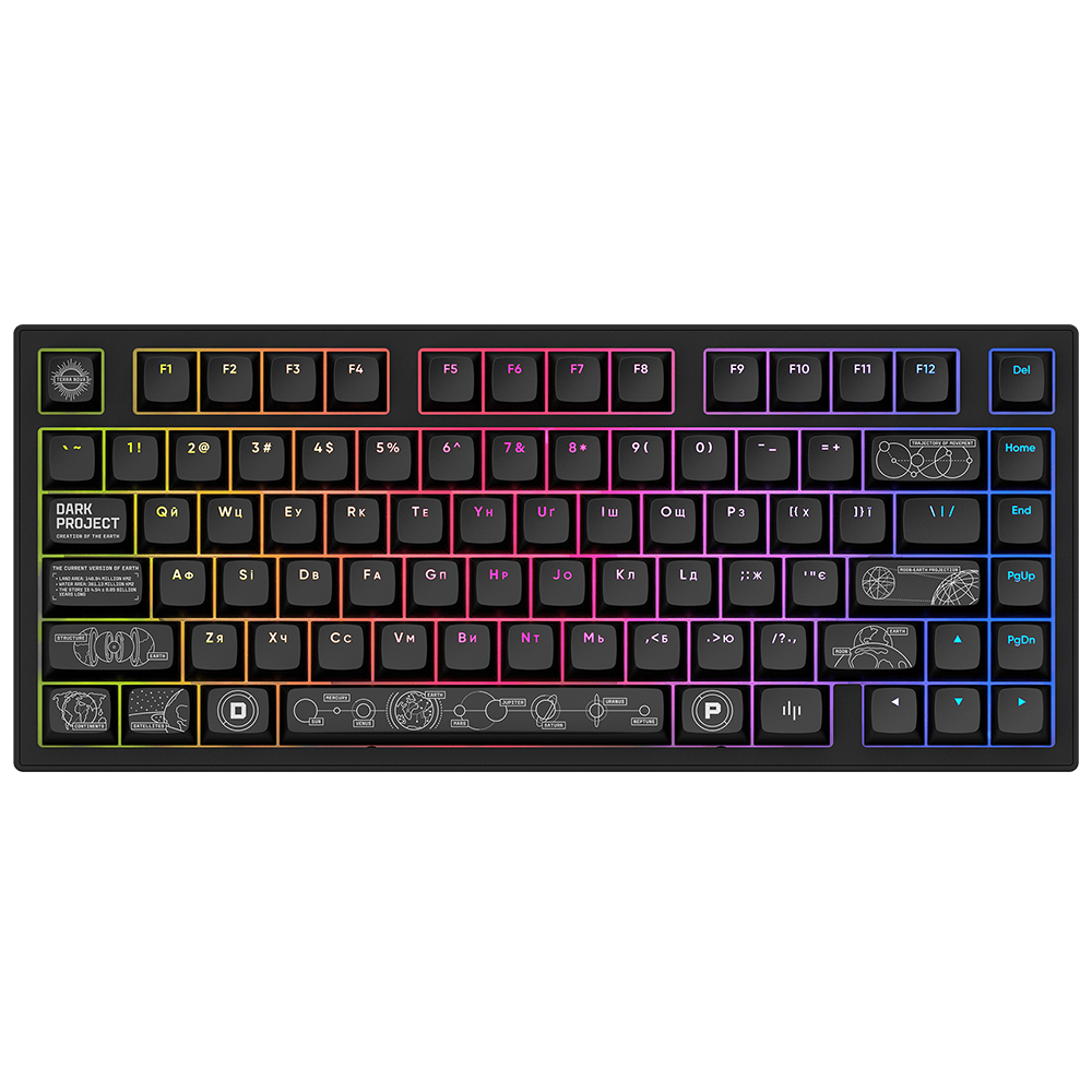Dark Project ALU81A Terra Nova Black, G3MS Moonstone Switch, RU