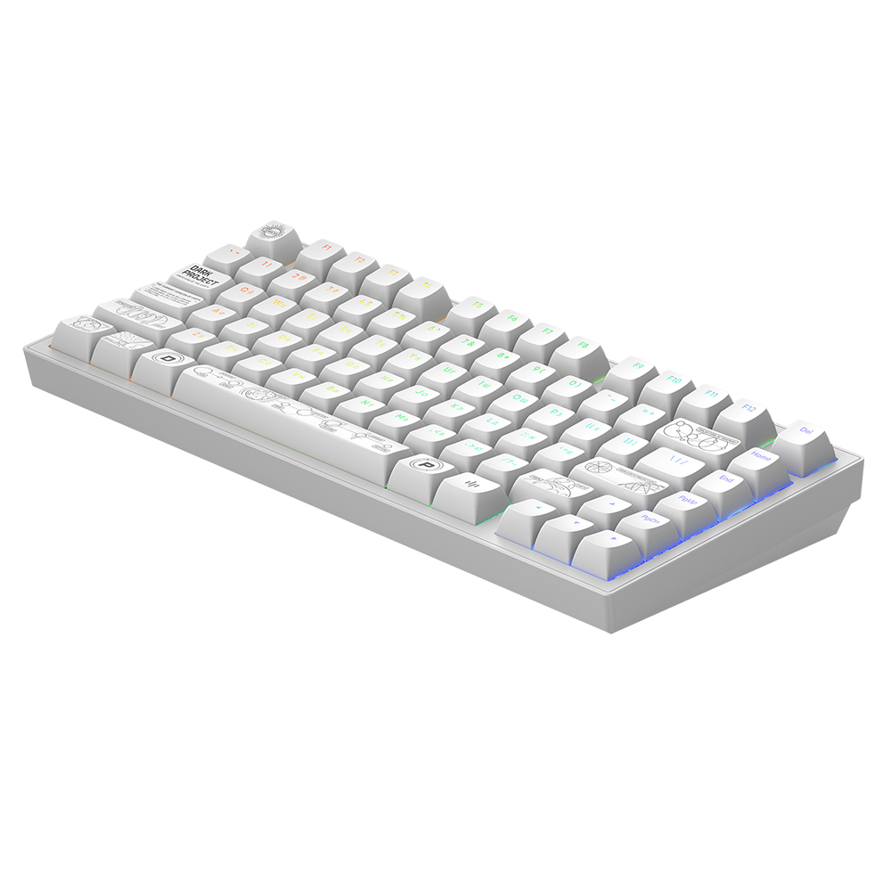 Dark Project ALU81A Terra Nova White, G3MS Moonstone Switch, RU