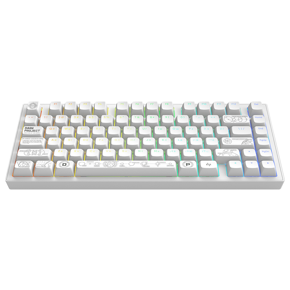 Dark Project ALU81A Terra Nova White, G3MS Moonstone Switch, RU