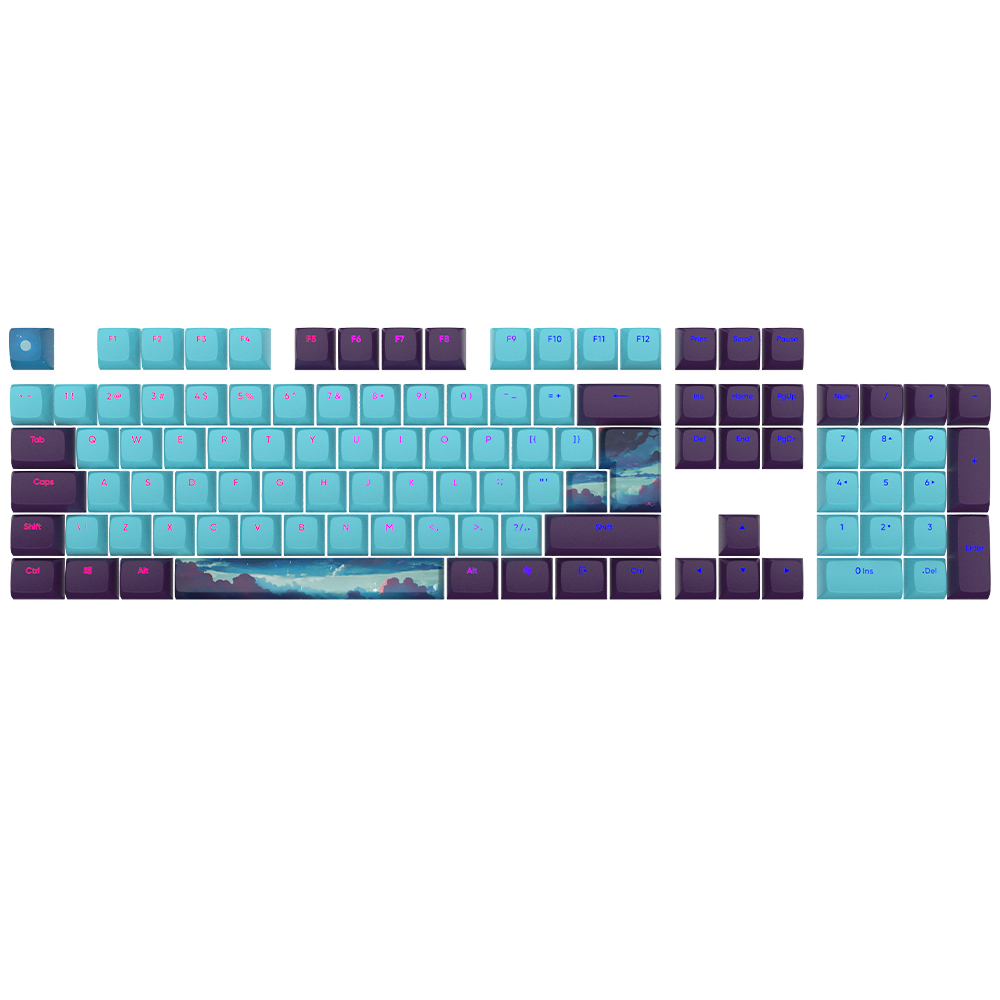 Dark Project Night Sky Keycaps UK/DE/AT/ES/IT/FI/NO/SE/DK
