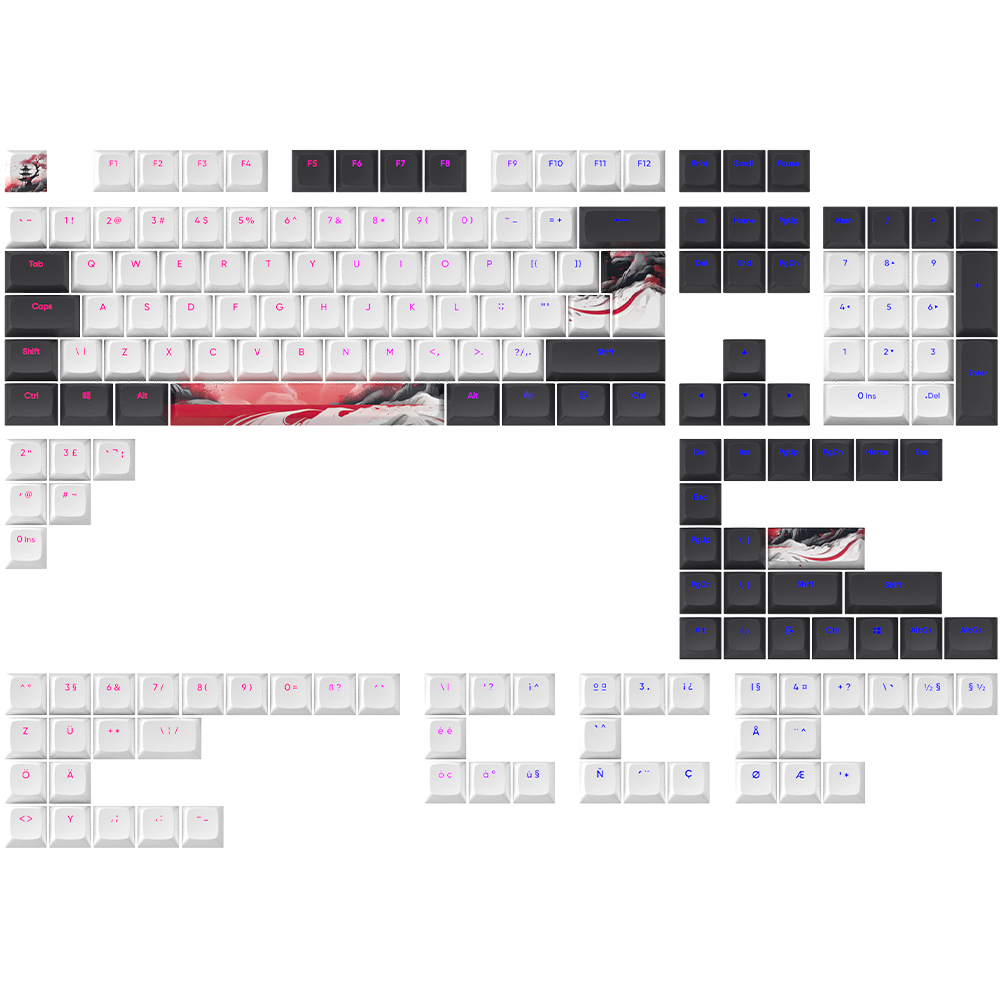 Dark Project Kyoto Keycaps, UK/DE/AT/ES/IT/FI/NO/SE/DK