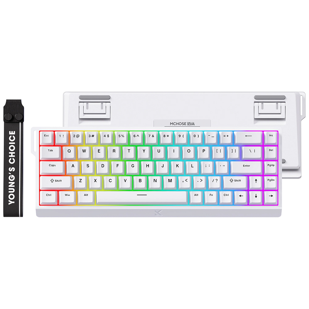 Mchose Ace 68, Ice Blue Magnetic Switch, White