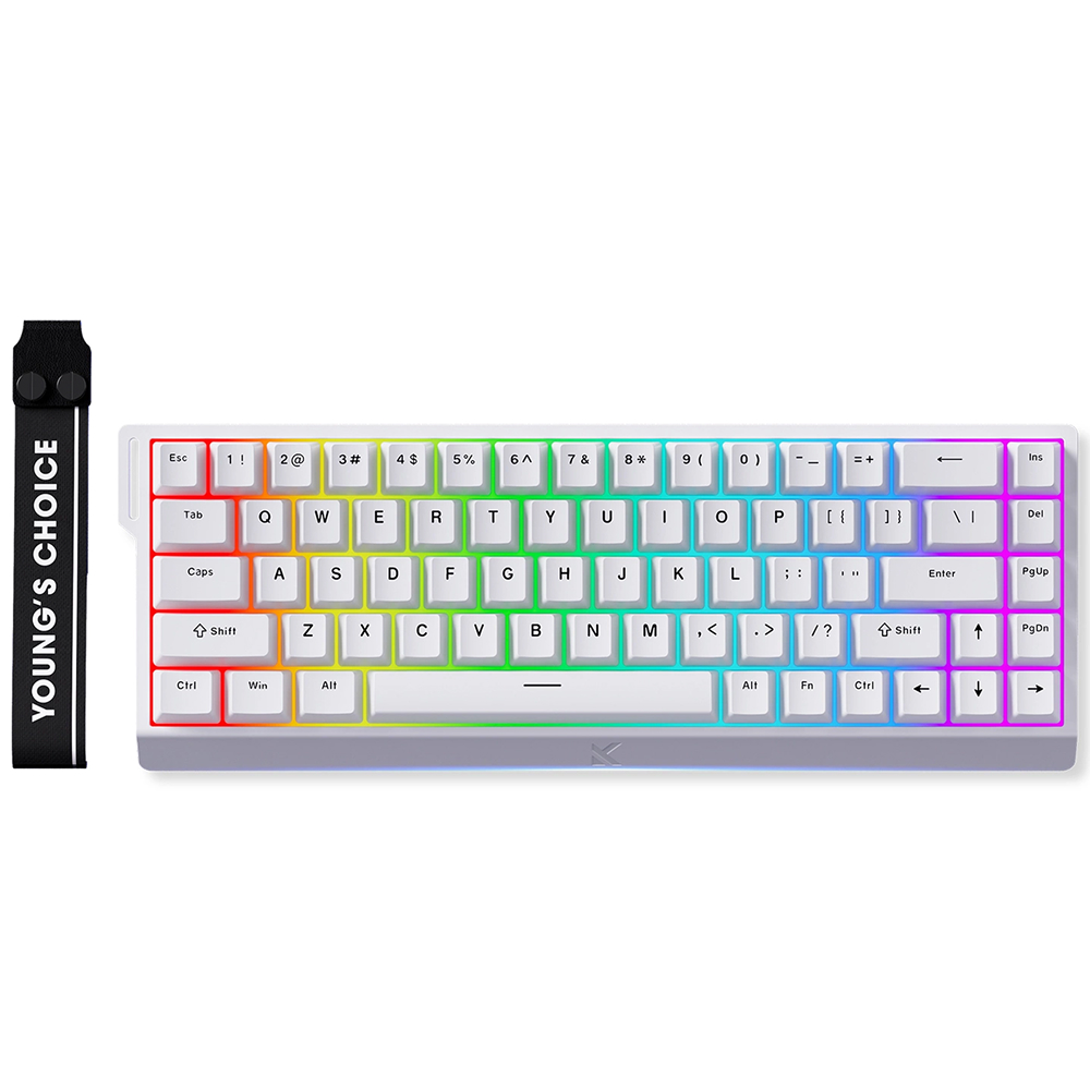 Mchose Ace 68, Ice Blue Magnetic Switch, White