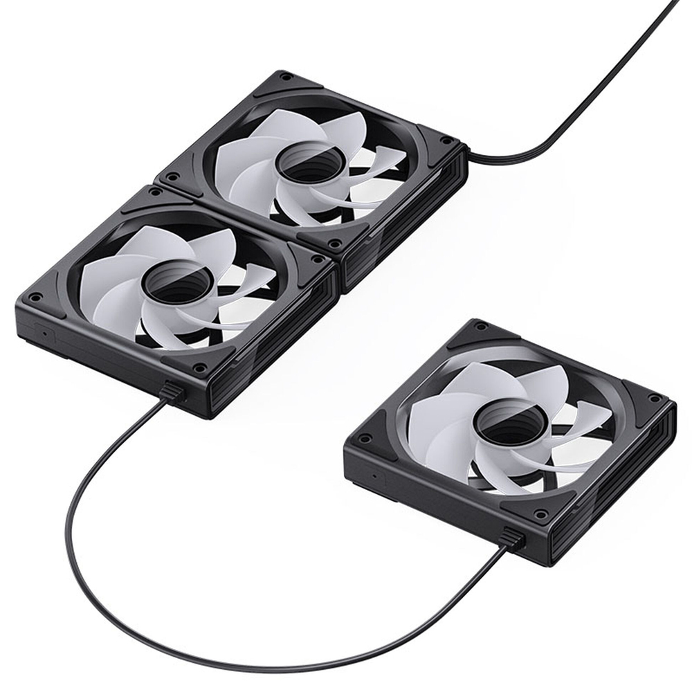 Jonsbo ZK-120B Reverse 3-Pack, ARGB, Black