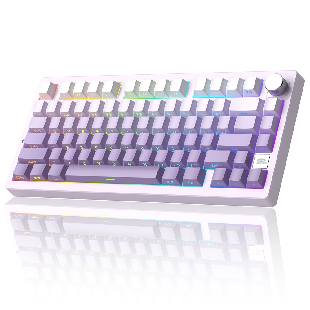 Magegee Light75 White Purple, RGB, Purple Bird Switch, US