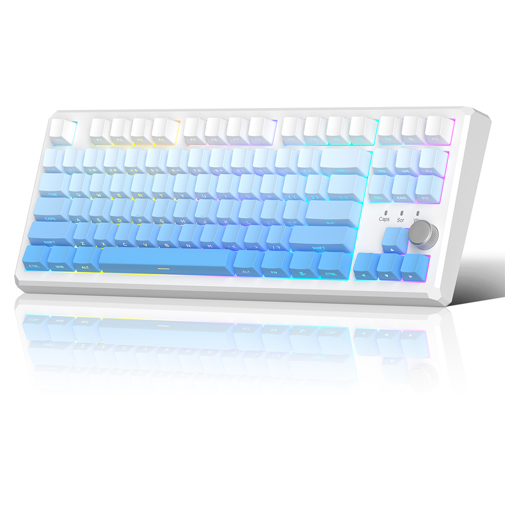 Magegee SKY87 White&Blue Gradient, RGB, Blue Whale Switch, US