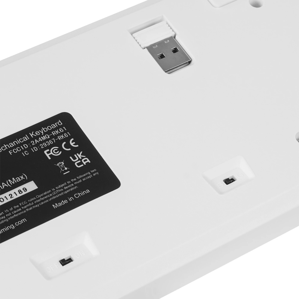 ROYAL KLUDGE RK61 White, Red Switch, RU