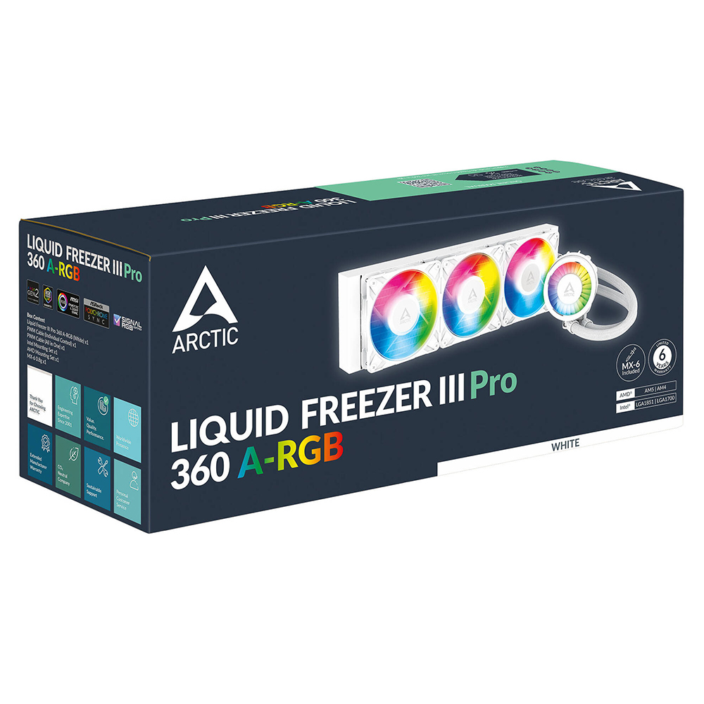 Arctic Liquid Freezer III Pro 360 ARGB AIO, White