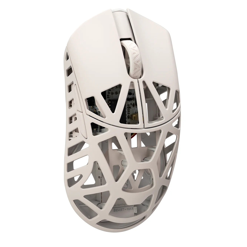 WLMouse Beast X Max, Omron Opticals Switches, Milky White