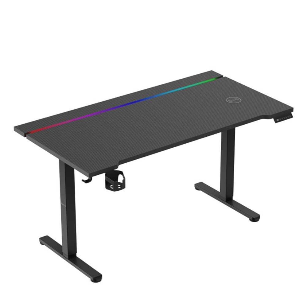 Huzaro Hero 8.7 RGB Electric Gaming Desk, Black