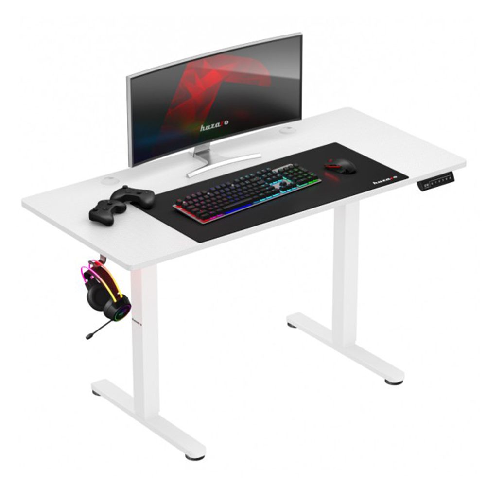 Huzaro Hero 8.2 Electric Gaming Desk, White