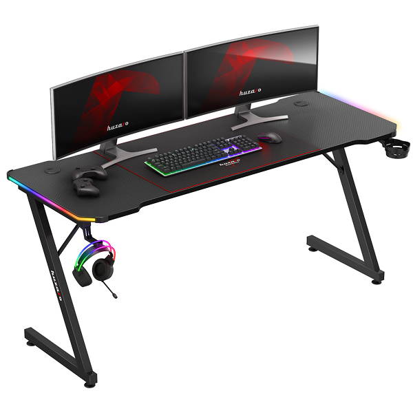 Huzaro Hero 4.8 RGB Gaming Desk, Black