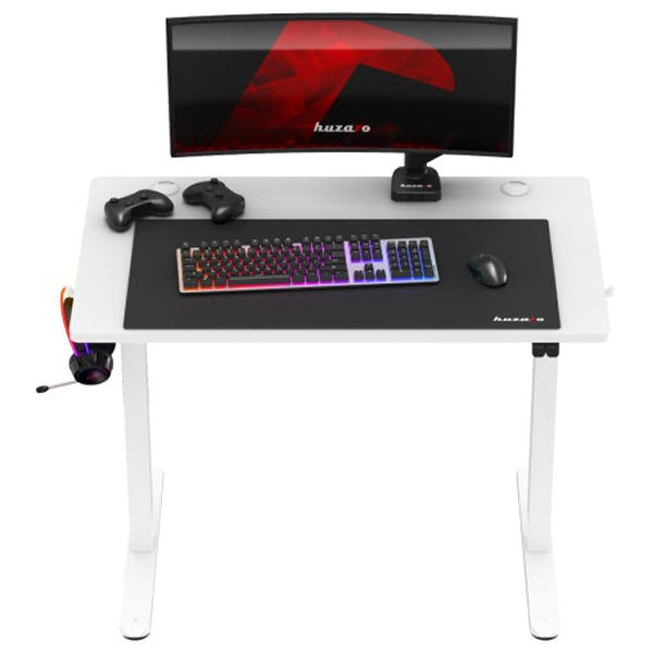 Huzaro Hero 7.9 Electric Gaming Desk, White