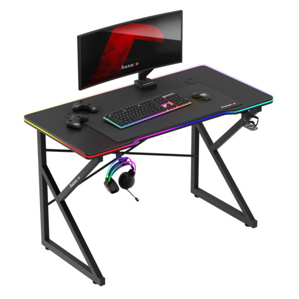 Huzaro Hero 1.7 RGB Gaming Desk, Black