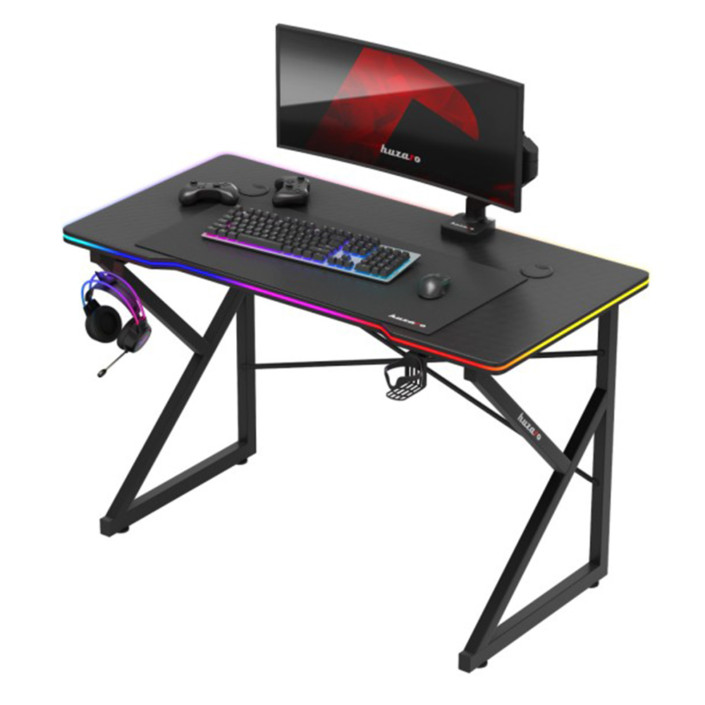 Huzaro Hero 1.7 RGB Gaming Desk, Black