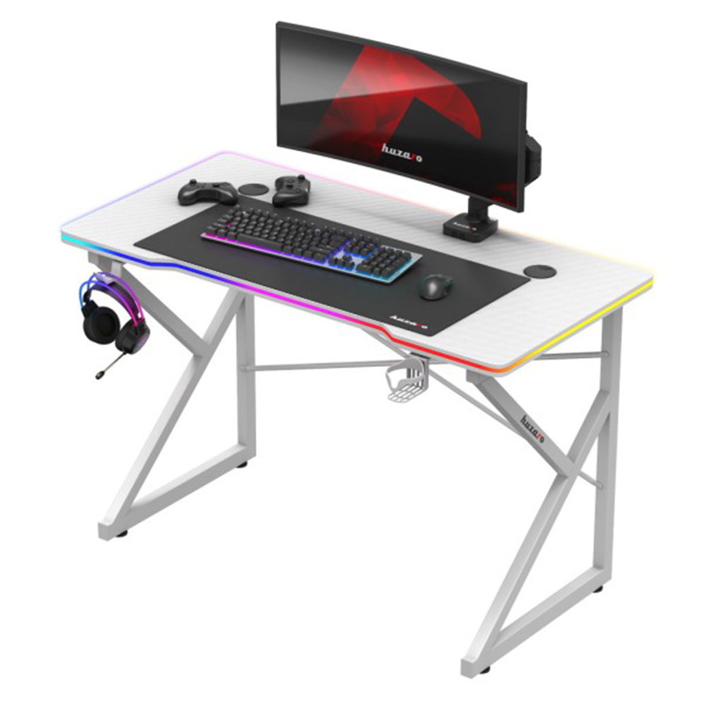 Huzaro Hero 1.7 RGB Gaming Desk, White