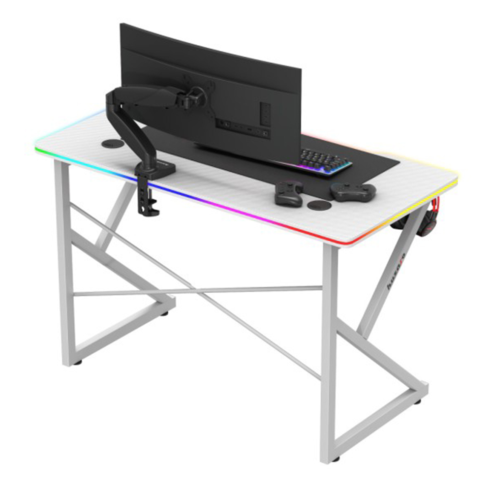 Huzaro Hero 1.7 RGB Gaming Desk, White