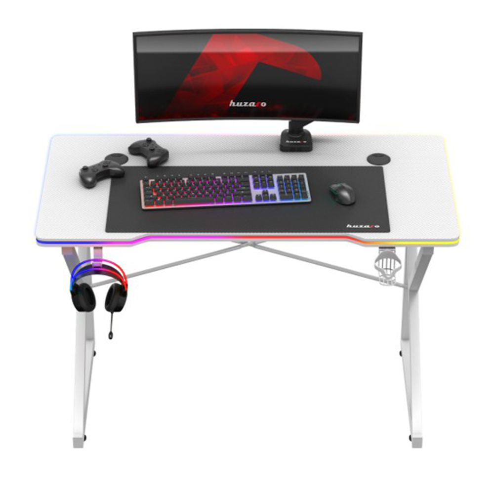 Huzaro Hero 1.7 RGB Gaming Desk, White