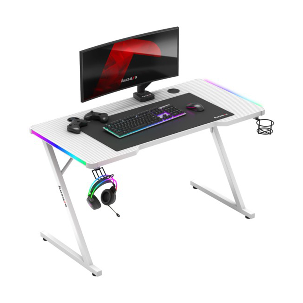 Huzaro Hero 2.5 RGB Gaming Desk, White
