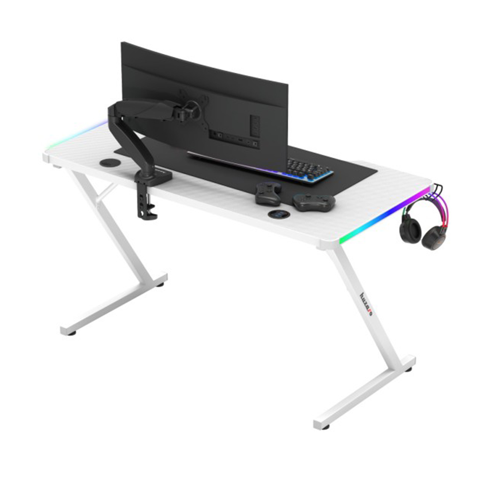 Huzaro Hero 2.5 RGB Gaming Desk, White