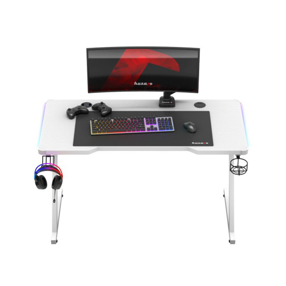 Huzaro Hero 2.5 RGB Gaming Desk, White