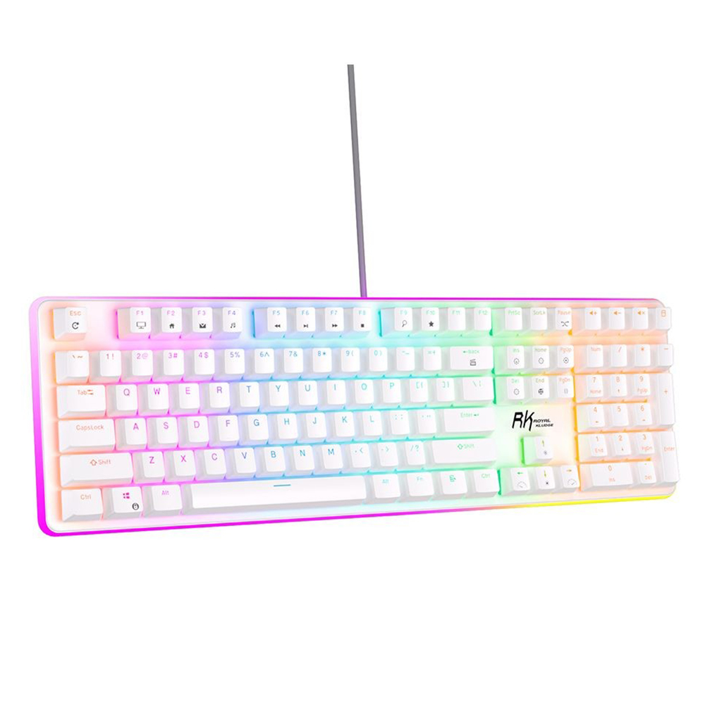 ROYAL KLUDGE RK918 White, Brown Switch, US