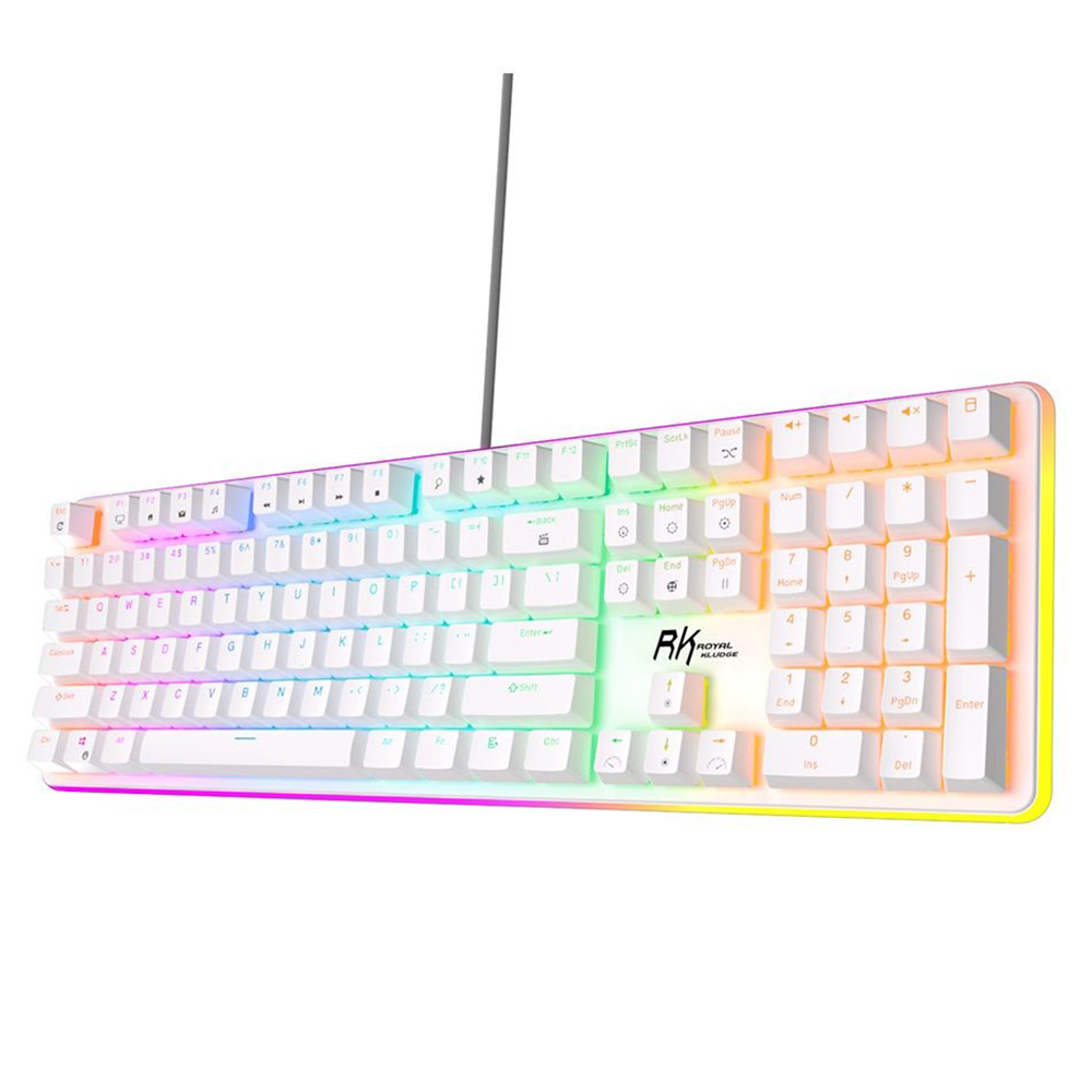 ROYAL KLUDGE RK918 White, Brown Switch, US