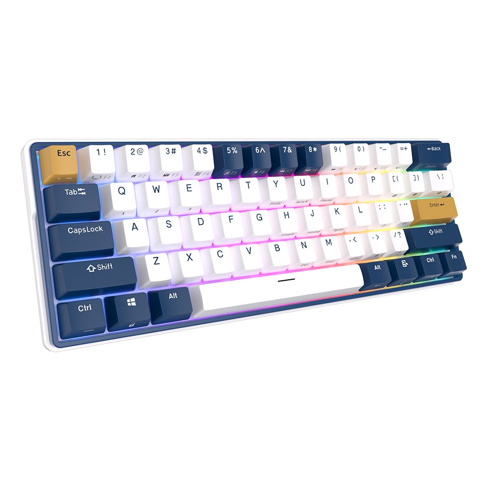 ROYAL KLUDGE RK61 Plus White, Brown Switch, US