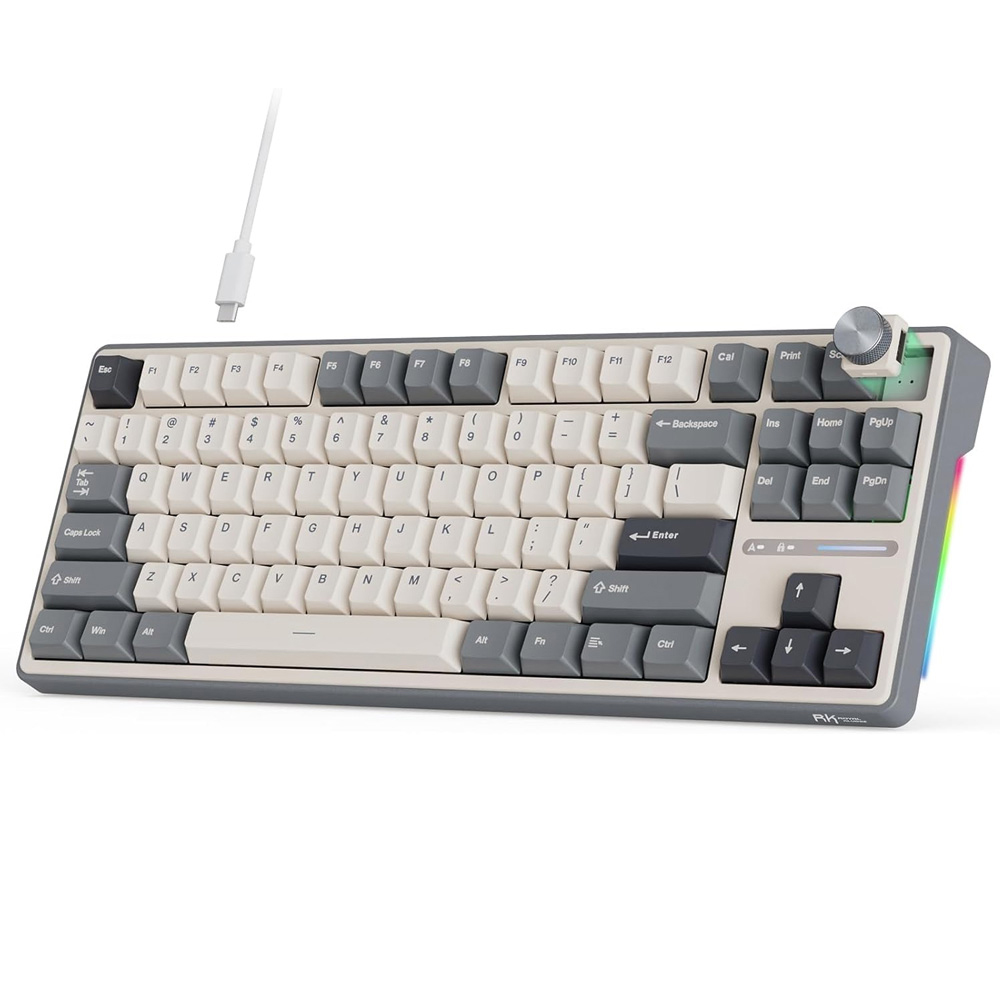 ROYAL KLUDGE R87 Pro Half Grey, Brown Switch, US