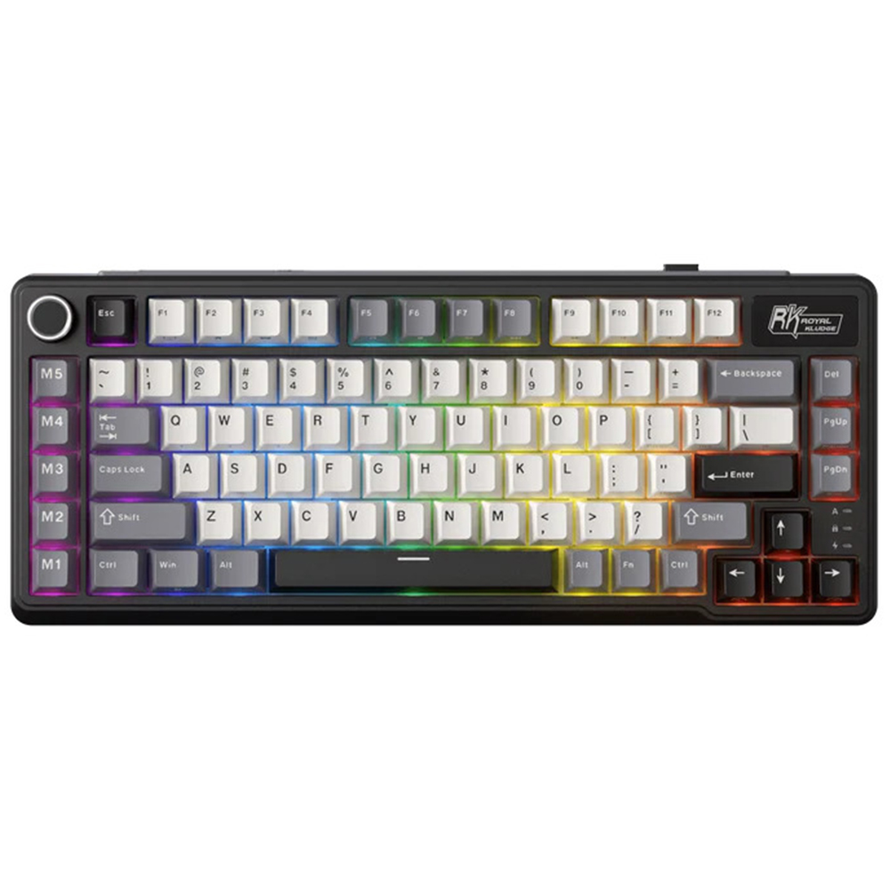 ROYAL KLUDGE L75 Knight Black, Creamy Switch, US