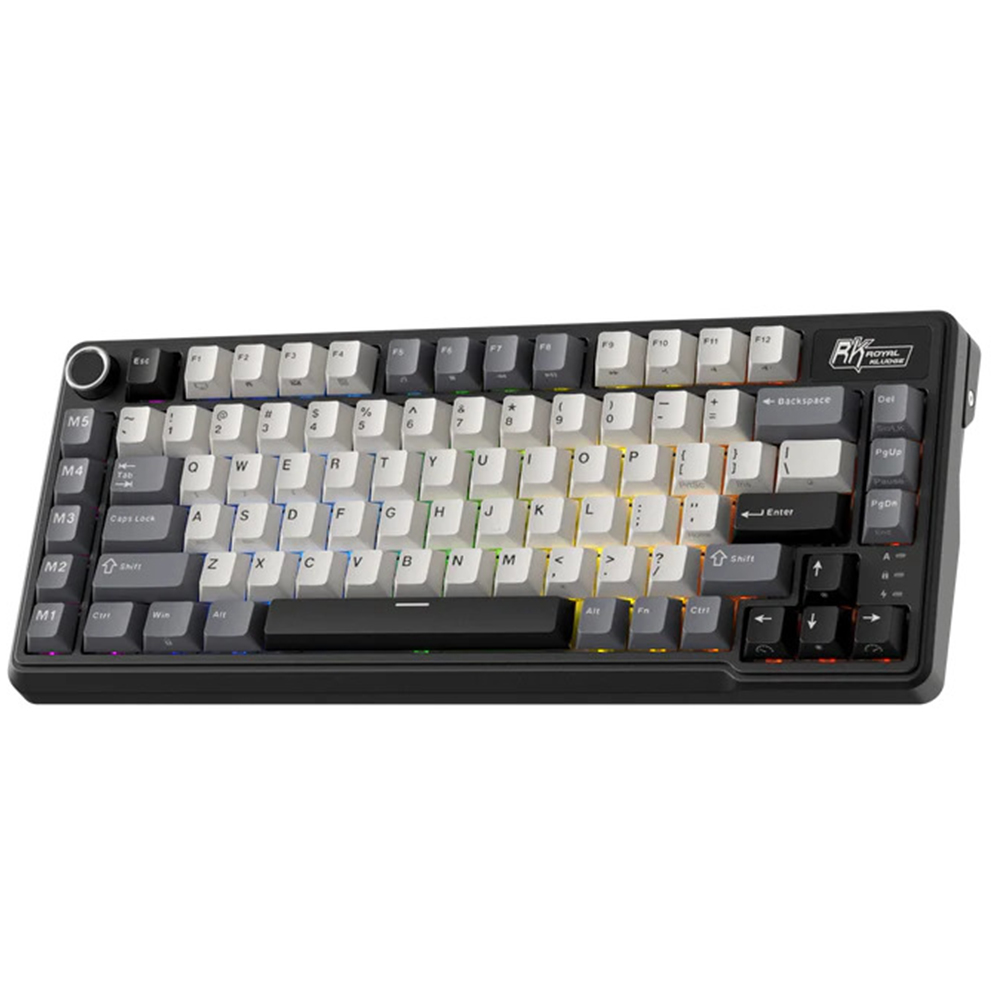 ROYAL KLUDGE L75 Knight Black, Creamy Switch, US