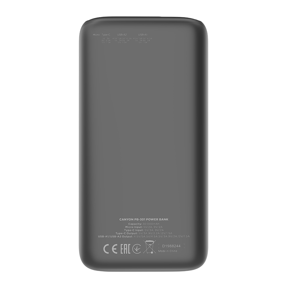CANYON Power Bank PB-301, Black