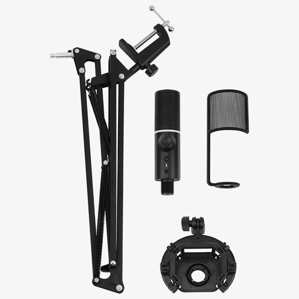 Streamplify RGB Microphone With Mounting Arm, Black