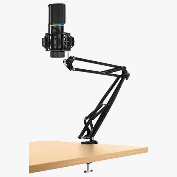 Streamplify RGB Microphone With Mounting Arm, Black
