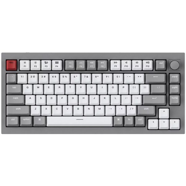 Keychron Q1 Knob, TKL, Gateron G Pro Red Switch, Silver Grey, US
