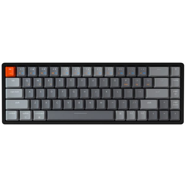 Keychron K6, Gateron G Pro Brown Switch, Aluminum Frame, Wireless, Black, US
