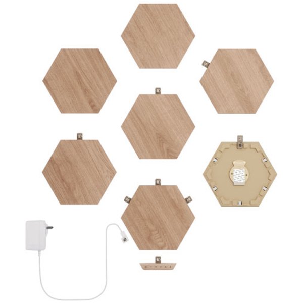 Nanoleaf Elements Wood Hexagons Starter Kit (7 panels)