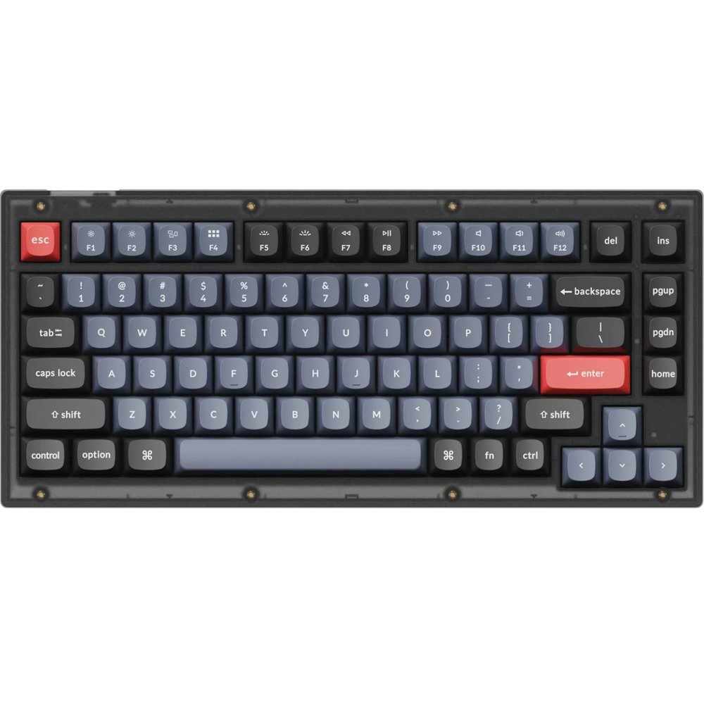 Keychron V1, TKL, Keychron K Pro Red Switch, Frosted Black, US